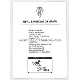"MARCOS VALES" Sporting de Gijón 1990s