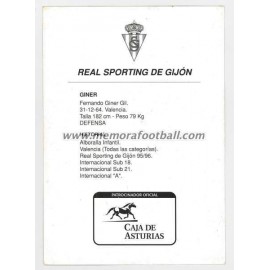 "GINER" Sporting de Gijón 1990s
