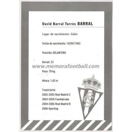 "BARRAL" Sporting de Gijón 2007-08