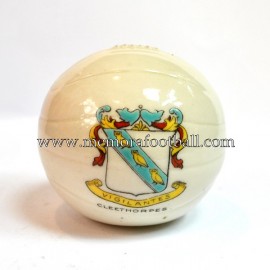 Crested china model of Football (CLEETHORPES)