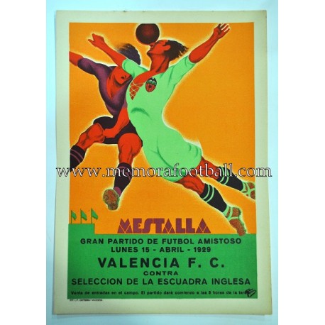 Valencia FC vs Selección de la Escuadra Inglesa 1929﻿ 