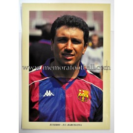 EUSEBIO FC Barcelona 1990s big postcard