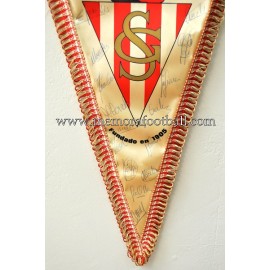 1989-90 Sporting de Gijón signed pennant