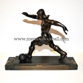 A spelter figure of a footballer 1920-30 Germany 