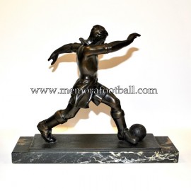 A spelter figure of a footballer 1920-30 Germany 