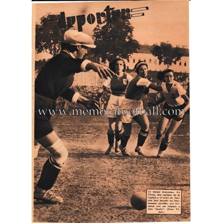 "BLANCO Y NEGRO" Spanish magazine 1935 Female Football Sheet