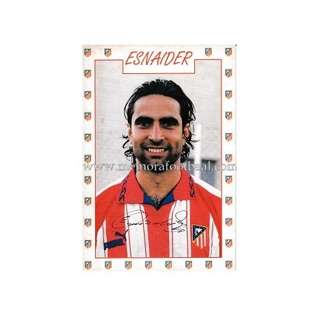 Tarjeta postal de "ESNAIDER" Atlético de Madrid 1996