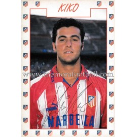 "KIKO" Atlético de Madrid 1996 signed card