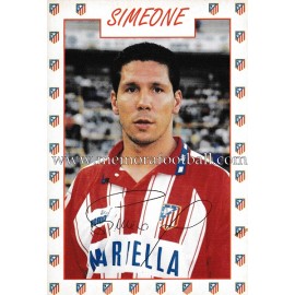 Tarjeta postal de "SIMEONE" Atlético de Madrid 1996