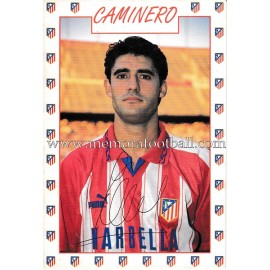 "CAMINERO" Atlético de Madrid 1996 signed card