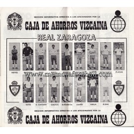 Programa del partido Athletic Club vs Real Zaragoza 1974/75