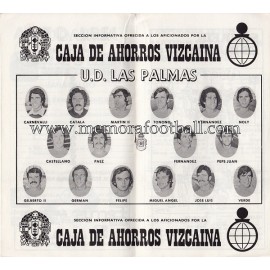Athletic Club vs UD Las Palmas 1974-1975 programa oficial