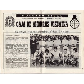 Athletic Club vs UD Las Palmas 1973-1974 official programme