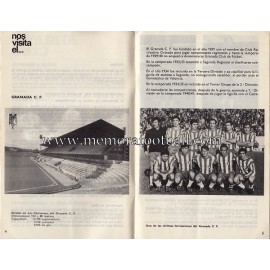 Athletic Club vs Granada CF 06-12-1970 programa oficial