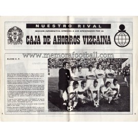 Programa del partido Athletic Club vs Elche CF 1973-74