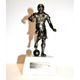 A spelter figure of a footballer 1938 Germany 