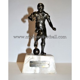 A spelter figure of a footballer 1938 Germany 