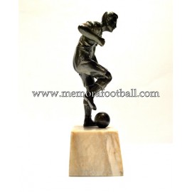 A spelter figure of a footballer 1938 Germany 