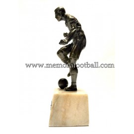 A spelter figure of a footballer 1938 Germany 