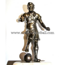 A spelter figure of a footballer 1938 Germany 