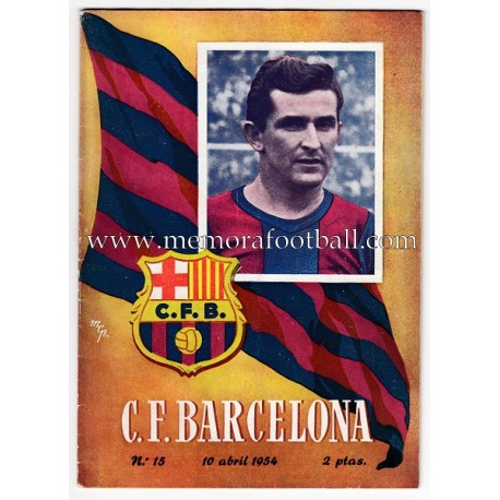 Programa CF Barcelona vs Sevilla CF 10-04-1954 