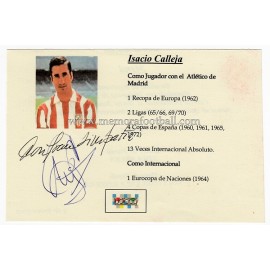 "ISACIO CALLEJA" Atlético de Madrid Autograph