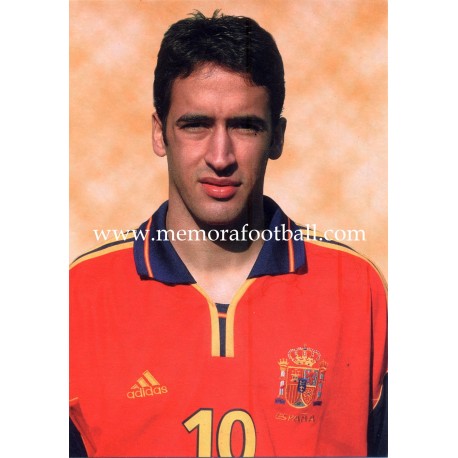 Tarjeta postal de RAÚL Selección Española 2002