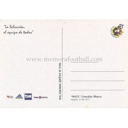 Tarjeta postal de RAÚL Selección Española 2002