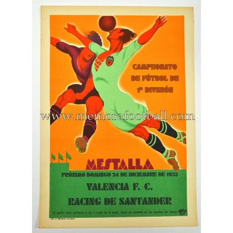 Valencia FC vs Racing de Santander 1933