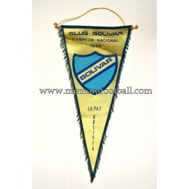 Banderín del CLUB BOLIVAR (Bolivia) 1990s