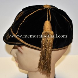 1909-10 Black Velvet & Gold N.M.S. FC football cap