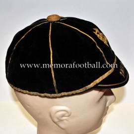 1909-10 Black Velvet & Gold N.M.S. FC football cap