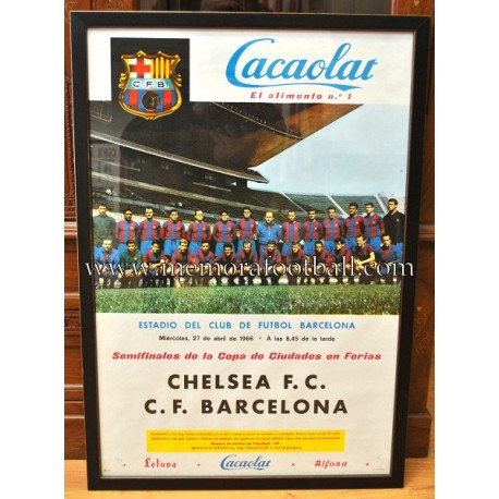 CF Barcelona vs Chelsea FC 27/04/1966 original poster