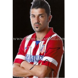 Foto firmada de "DAVID VILLA" Atlético de Madrid 