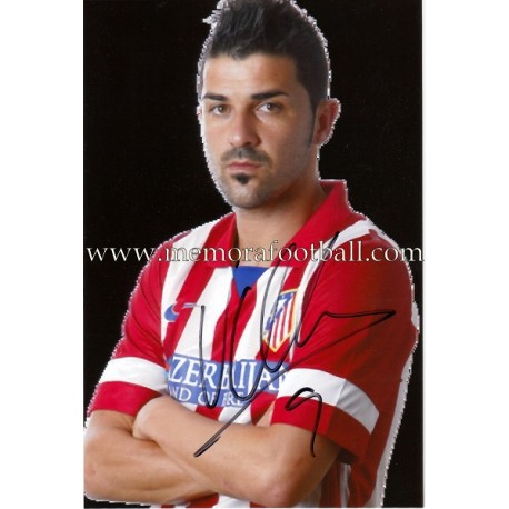 Foto firmada de "DAVID VILLA" Atlético de Madrid 