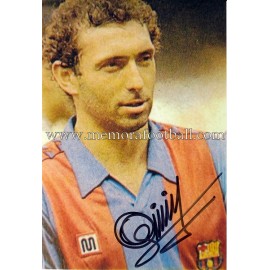 "QUINI" FC Barcelona signed colour photograph