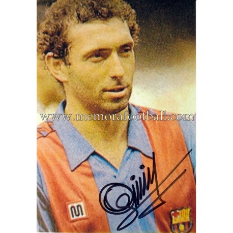 Fotografía firmada por "QUINI" FC Barcelona