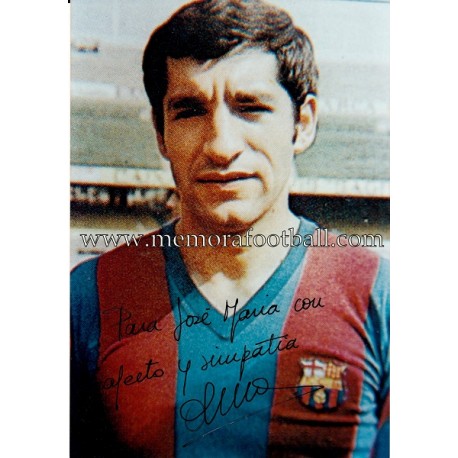  "OLMO" FC Barcelona fotografía firmada