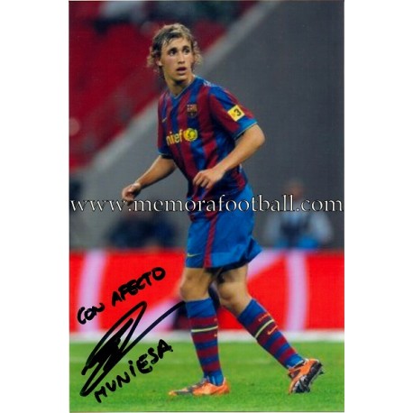  "MUNIESA" FC Barcelona foto firmada