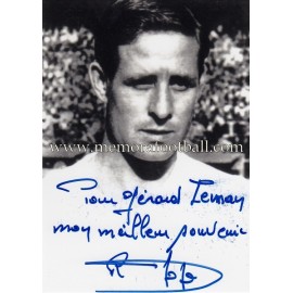 "RAYMOND KOPA" Real Madrid signed and dedicated photo