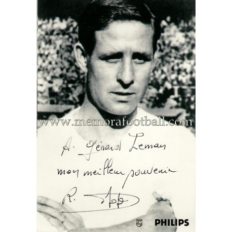 "RAYMOND KOPA" Real Madrid signed and dedicated photo