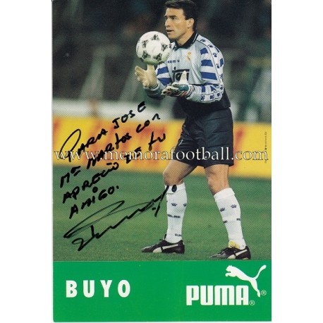  "BUYO" Real Madrid fotografía firmada y dedicada