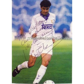 "MICHEL" Real Madrid signed press clipping