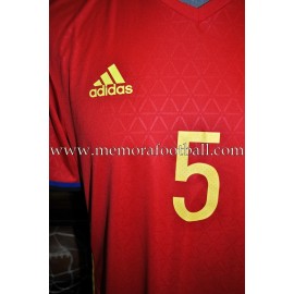 "SERGIO BUSQUETS" Spain vs England 15-11-2016 match worn shirt