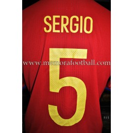 "SERGIO BUSQUETS" Spain vs England 15-11-2016 match worn shirt