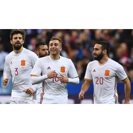 "CARVAJAL" Spain vs France 28-03-2017 match worn shirt