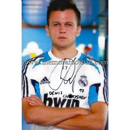  "Denís Chéryshev" Real Madrid CF fotografía firmada