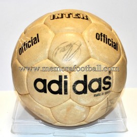 "ADIDAS INTER" Ball. Signed FC Barcelona 1970s