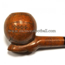 Pipa de madera con motivos futbolísticos Francia circa 1930