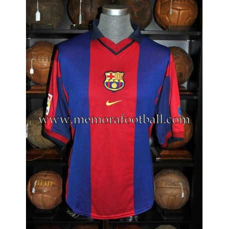 "TRASHORRAS" FC Barcelona LFP 2000-2001 match worn shirt "TRASHORRAS" FC Barcelona LFP 2000-2001 match worn shirt
